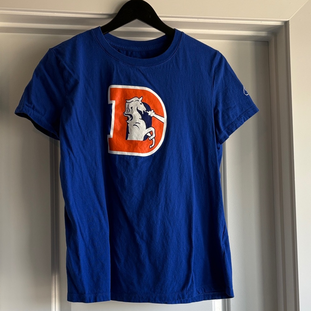 Nike Denver Broncos Royal Blue Tee with Orange and White Graphic
